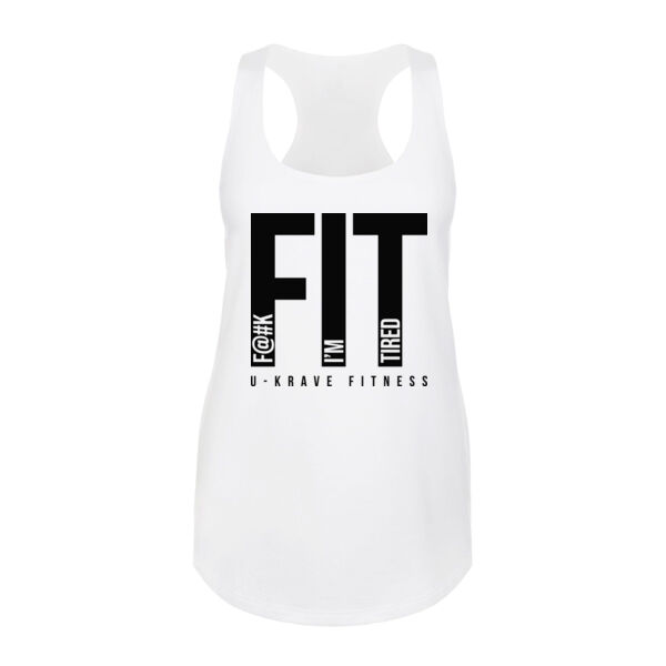 FIT I'M TIRED - WOMEN'S FITTED TANK TOP - $ZSF5N9$ Thumbnail